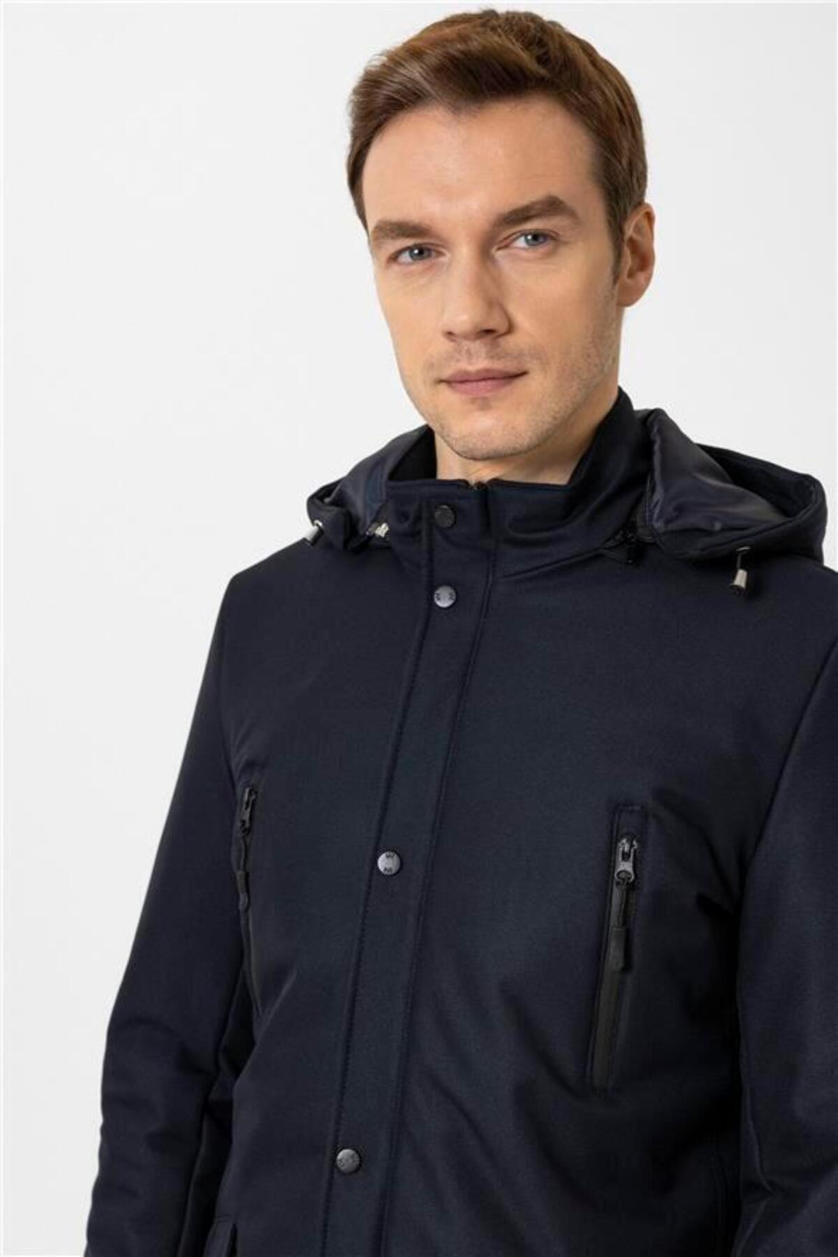 کاپشن مردانه راسته آستین بلند | SÜVARİ MN2008700456 - تصویر 3