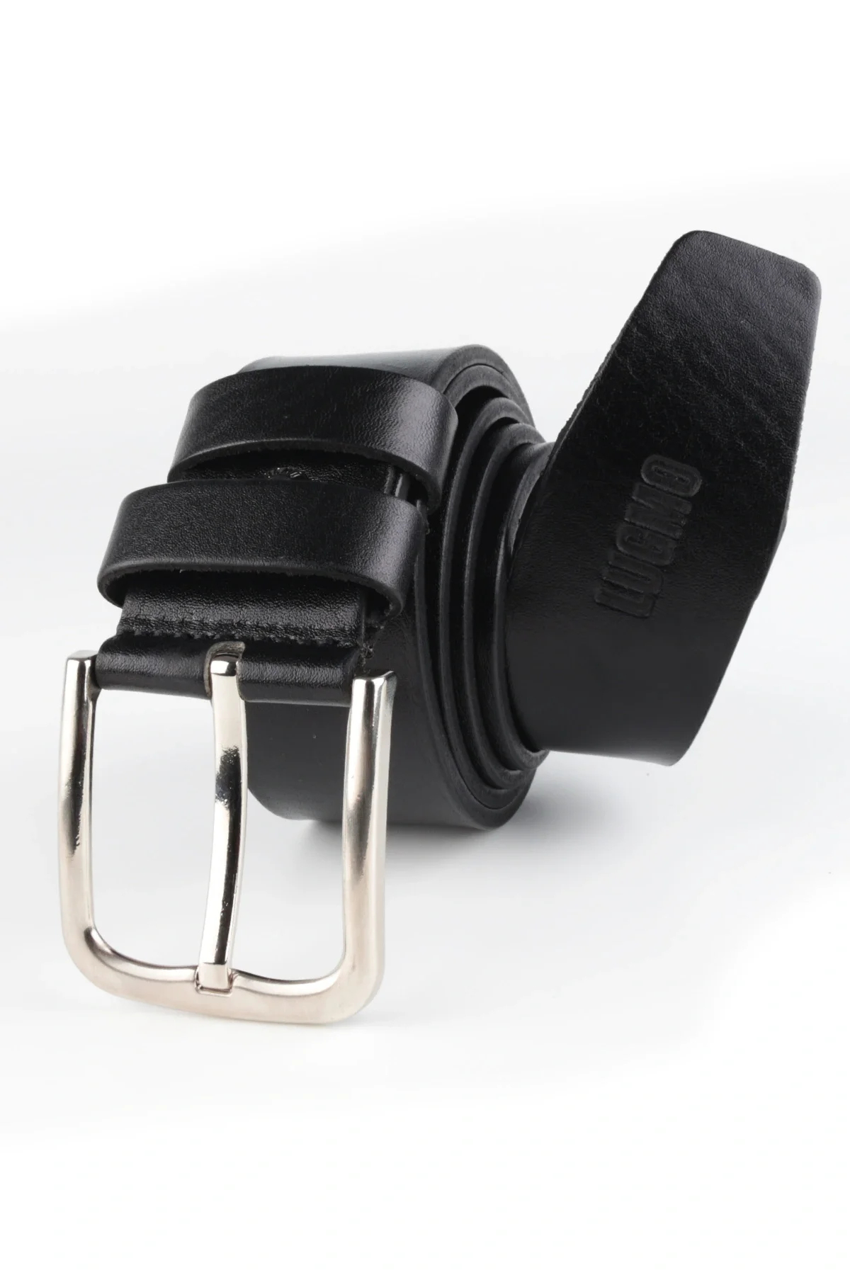 100% Single Layer Leather Genuine Buffalo Leather Men's Denim Belt Black