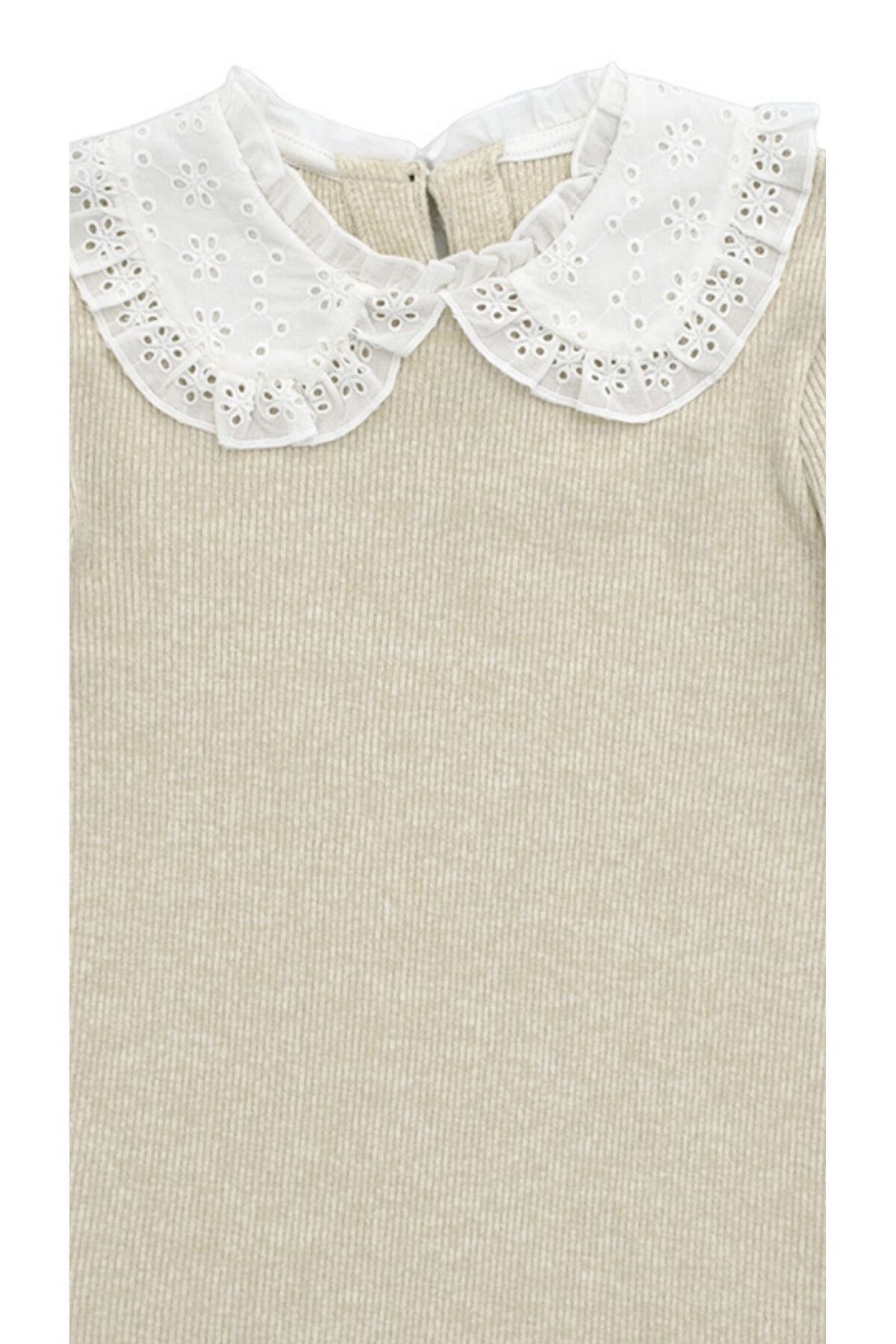 Kyron KIZ ÇOCUK YAKA DETAYLI TRİKO KAZAK-KREM fotoğrafı 6 (önizleme)