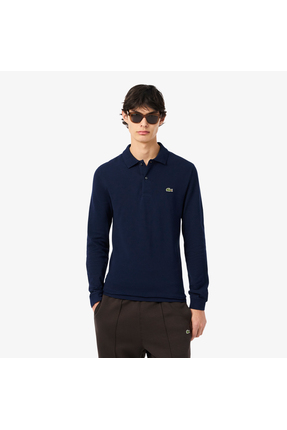 Lacoste L.12.12 Erkek Slim Fit Uzun Kollu Lacivert Polo