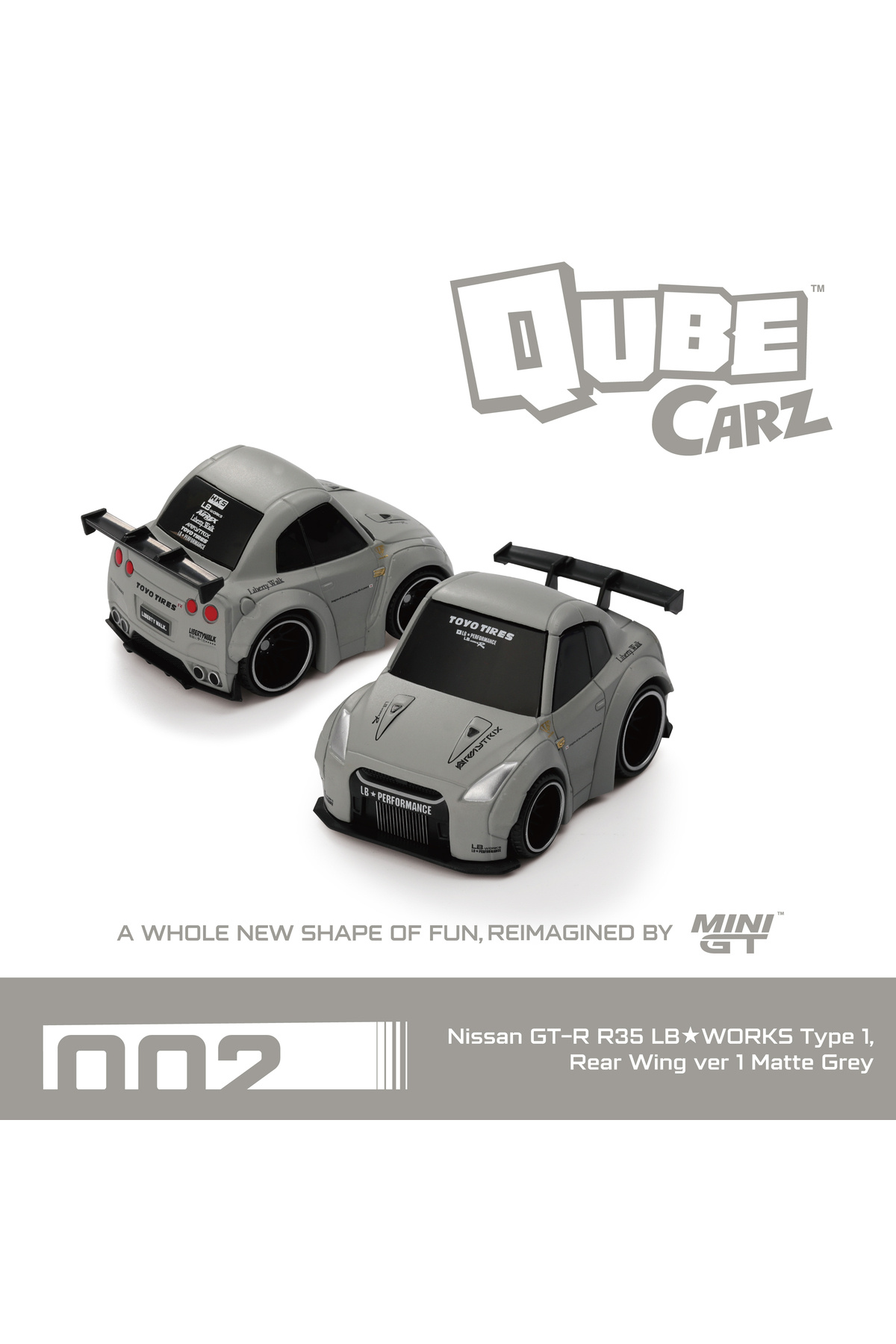 TOYTOPIA Mini Gt - Qube Carz 002 - # Qz00201-Bl - Nissan Gt-R R35