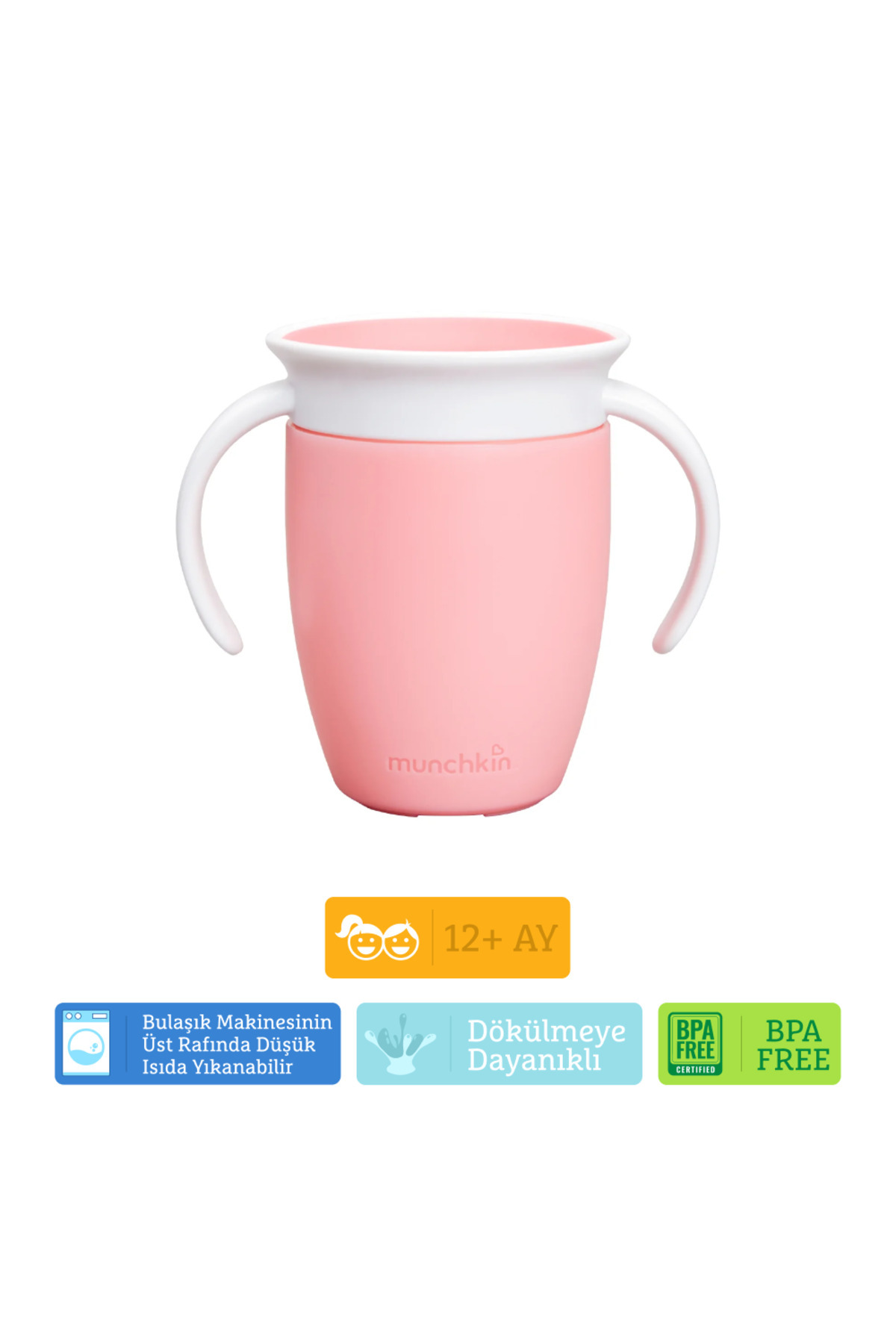 Munchkin Mucize 360 Alıştırma Bardağı 6ay+ 207ml Pembe 1 Adet fotoğrafı 6 (önizleme)