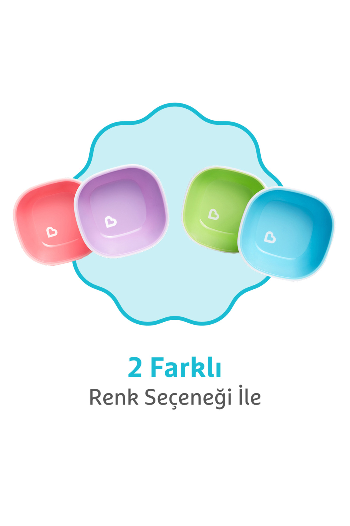 Munchkin Sıçramayı Engelleyen Kase Seti | 6 Ay+ | 2 Adet | Yeşil/Mavi | Kaymaz Taban | BPA İçermez fotoğrafı 3 (önizleme)