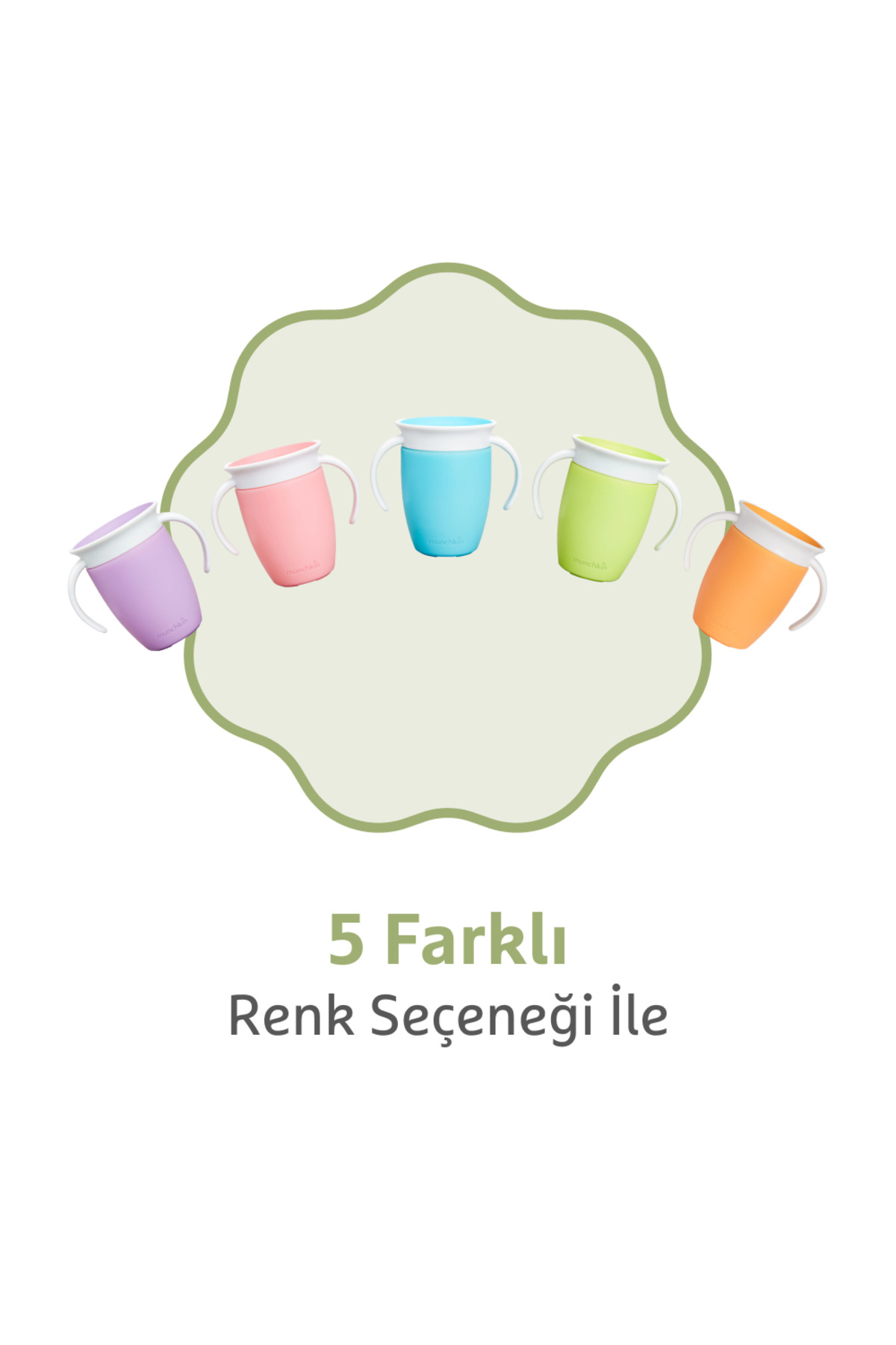 Munchkin Mucize 360° Alıştırma Bardağı, 6ay+, 207ml Yeşil 1 Adet fotoğrafı 6 (önizleme)