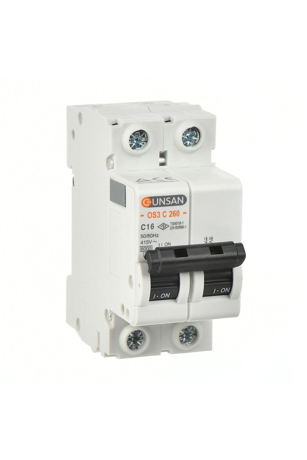 Günsan Elektrik Günsan Valta Otomatik Sigorta 2 Kutup 6kA C Tip 16A