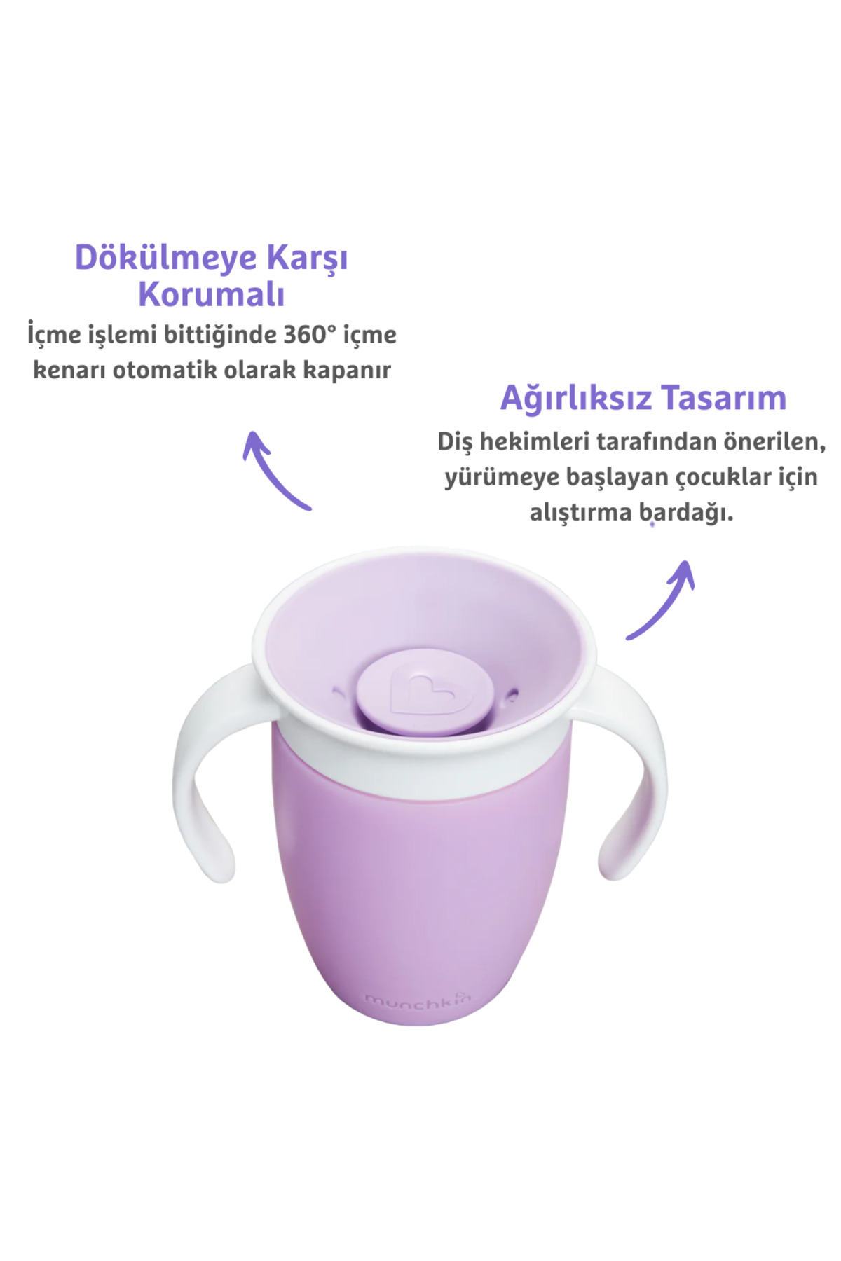 Munchkin Mucize 360 Alıştırma Bardağı 6ay+ 207ml Mor1 Adet fotoğrafı 2 (önizleme)