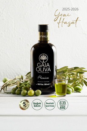 Gaia Oliva Yüksek Polifenollü İçmelik Premium Ayvalık 500 ml Erken Hasat Natü...
