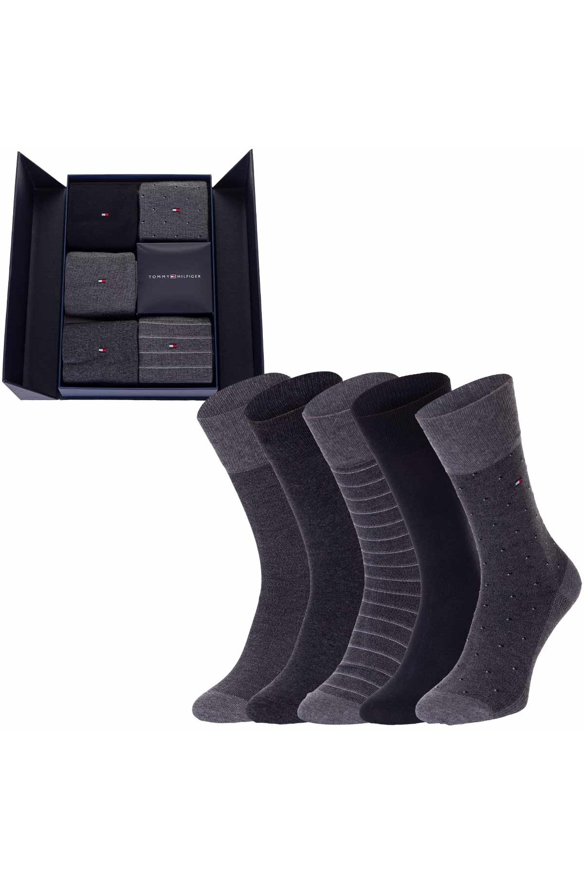 تامی هیلفیگر جوراب مردانه بسته ۵ عددی ۷۰۱۲۲۴۴۴۲-۰۰۳