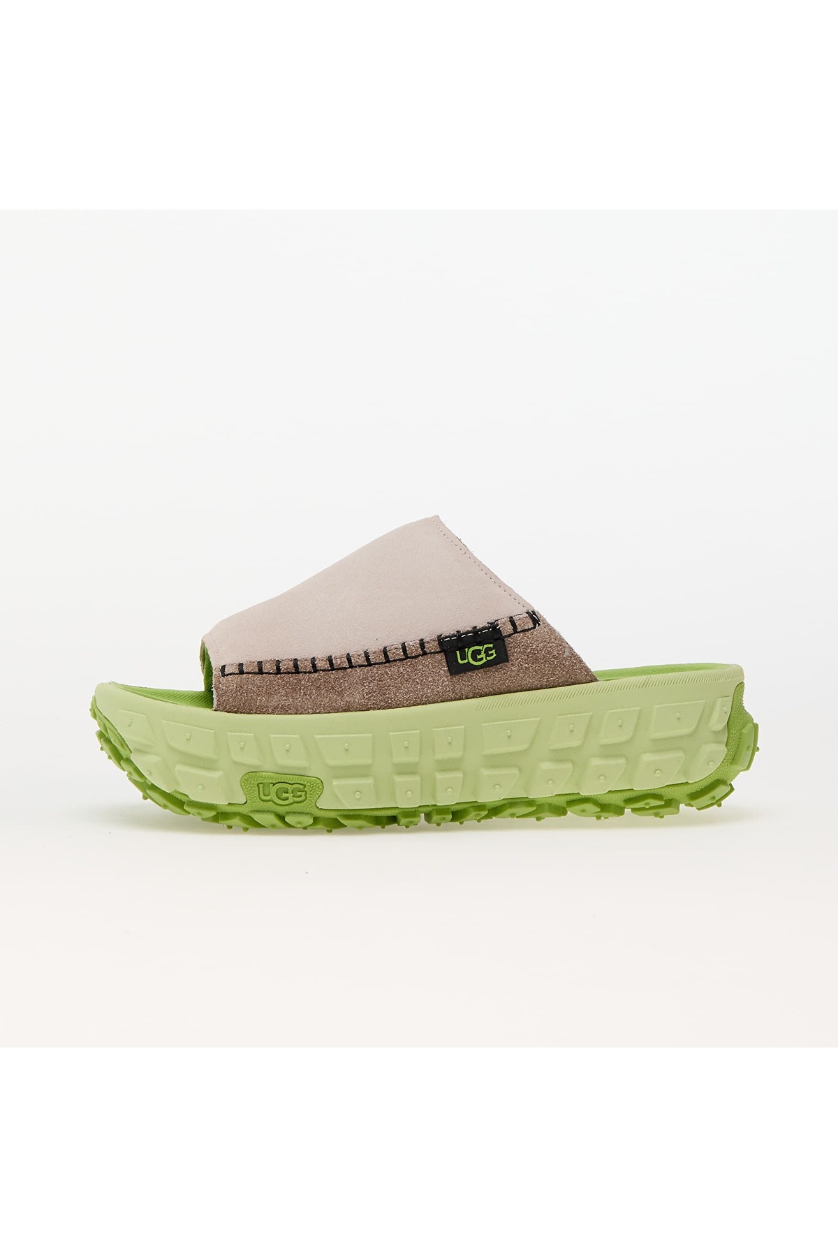 آگ دمپایی چرمی زنانه بژ-سبز ۱۱۵۲۶۸۰