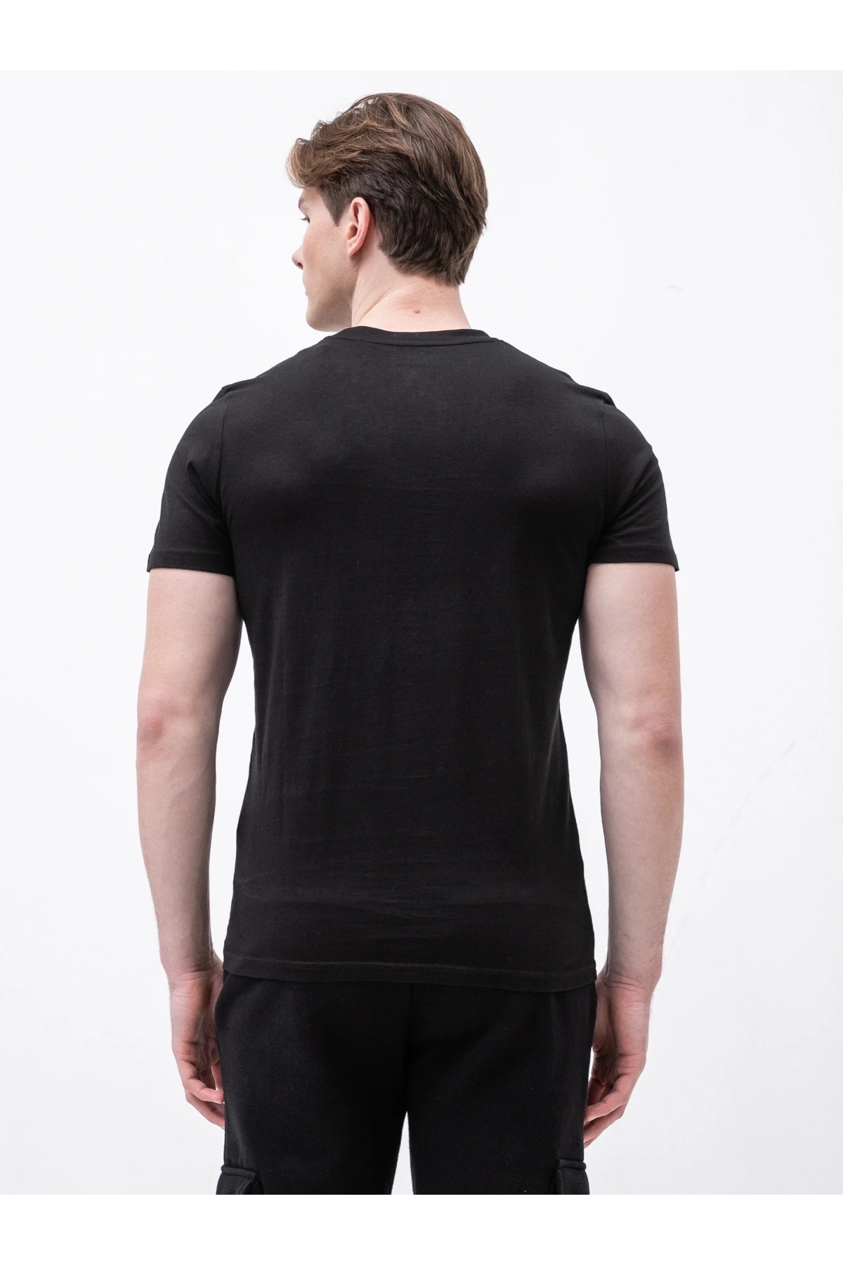تیشرت مردانه طرح دار آستین کوتاه | جک اند جونز Jack & Jones 12198772-BLACK - تصویر 2