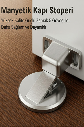 BERFİNO Manyetik Kapı Stoperi-Güçlü Mıknatıslı Kapı Tutucu