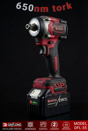 Daflong PRO KÖMÜRSÜZ 650-700NM 1/2 IŞIKLI HIZ AYARLI ŞARJ GÖSTERGELİ SOMUN SI...
