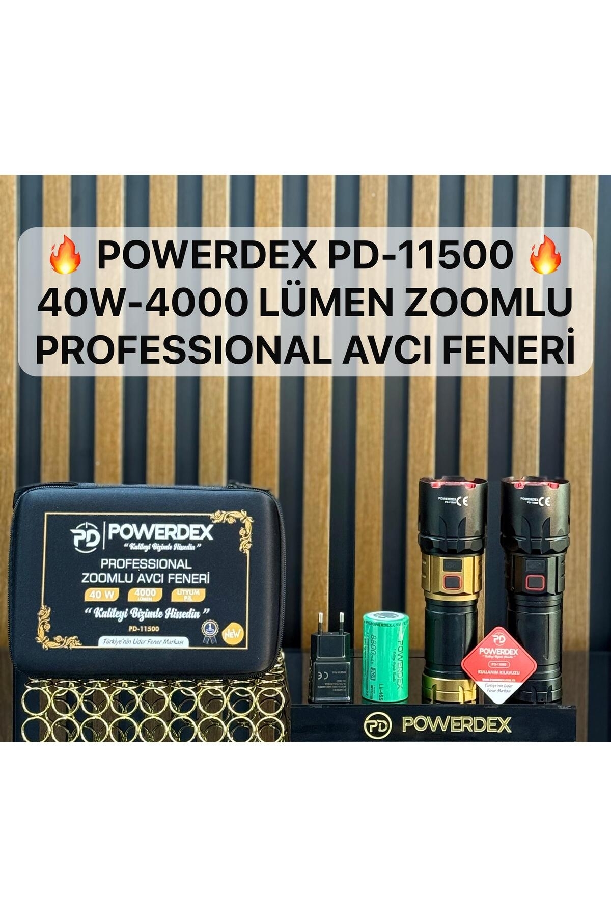 powerdex Pd-11500 40w 4000 Lümen Profesyonel Zoomlu Avcı El Feneri