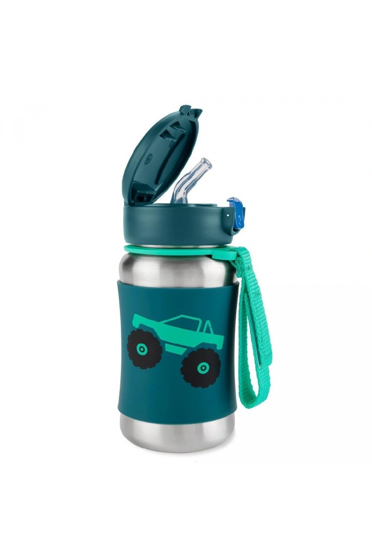 Skip Hop Zoo Pipetli Paslanmaz Çelik Suluk 350 ml Kamyon fotoğrafı 2 (önizleme)