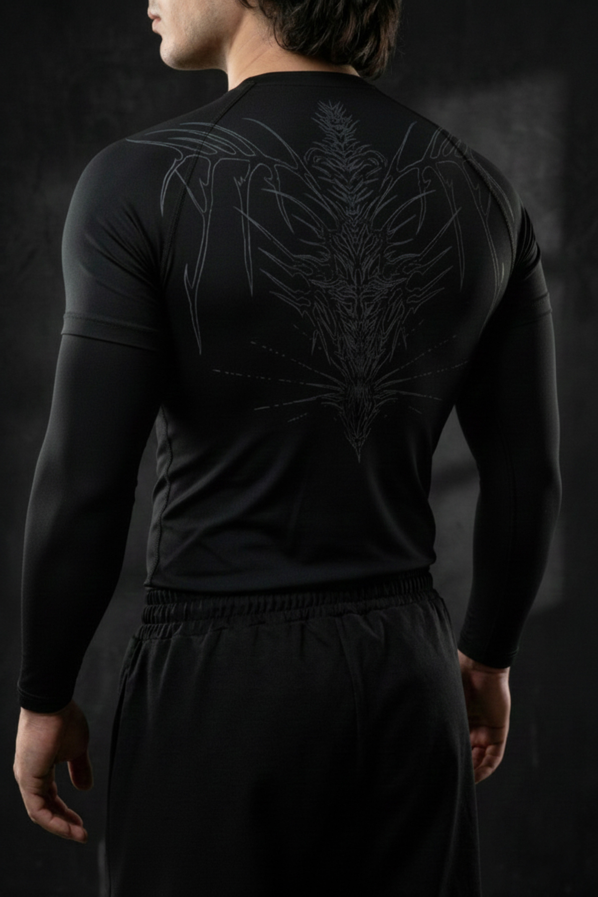 Liber Ezekiel - Uzun Kollu Compression T-shirt (SİYAH) görsel 3