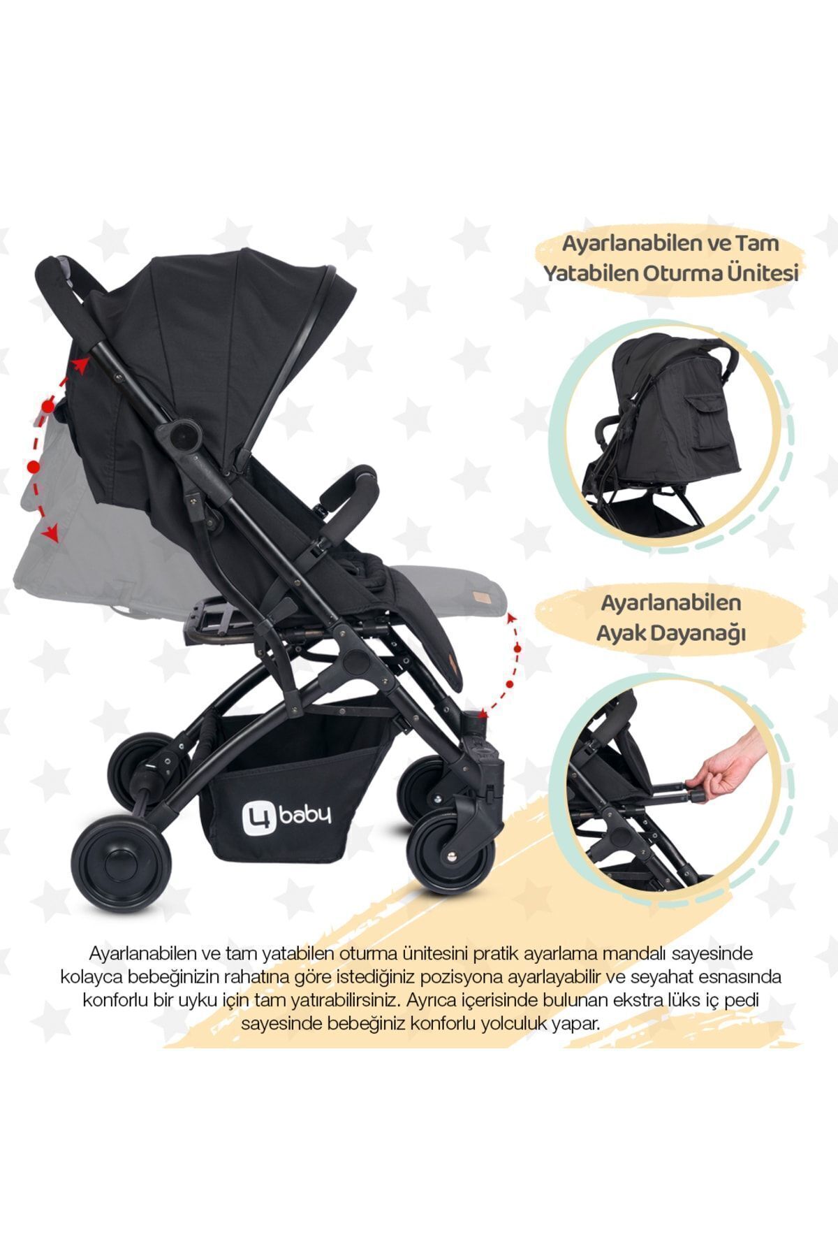 4 Baby Drone Black Sky Kabin Sistem Bebek Arabası fotoğrafı 3 (önizleme)