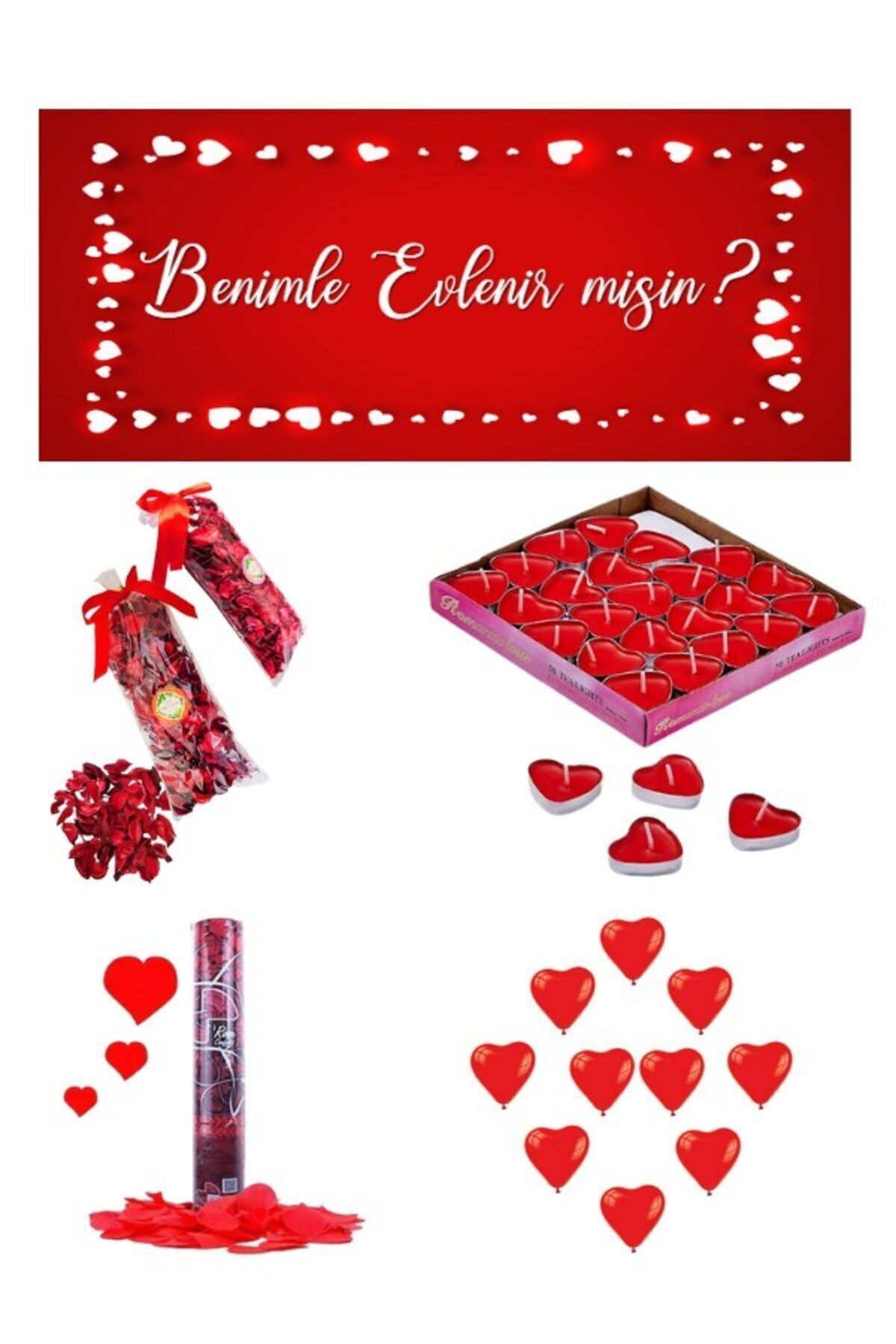 Evlilik Teklifi Pankartı, Benimle Evlenir Misin? Kutlama Paketi Sevgiliye Özel