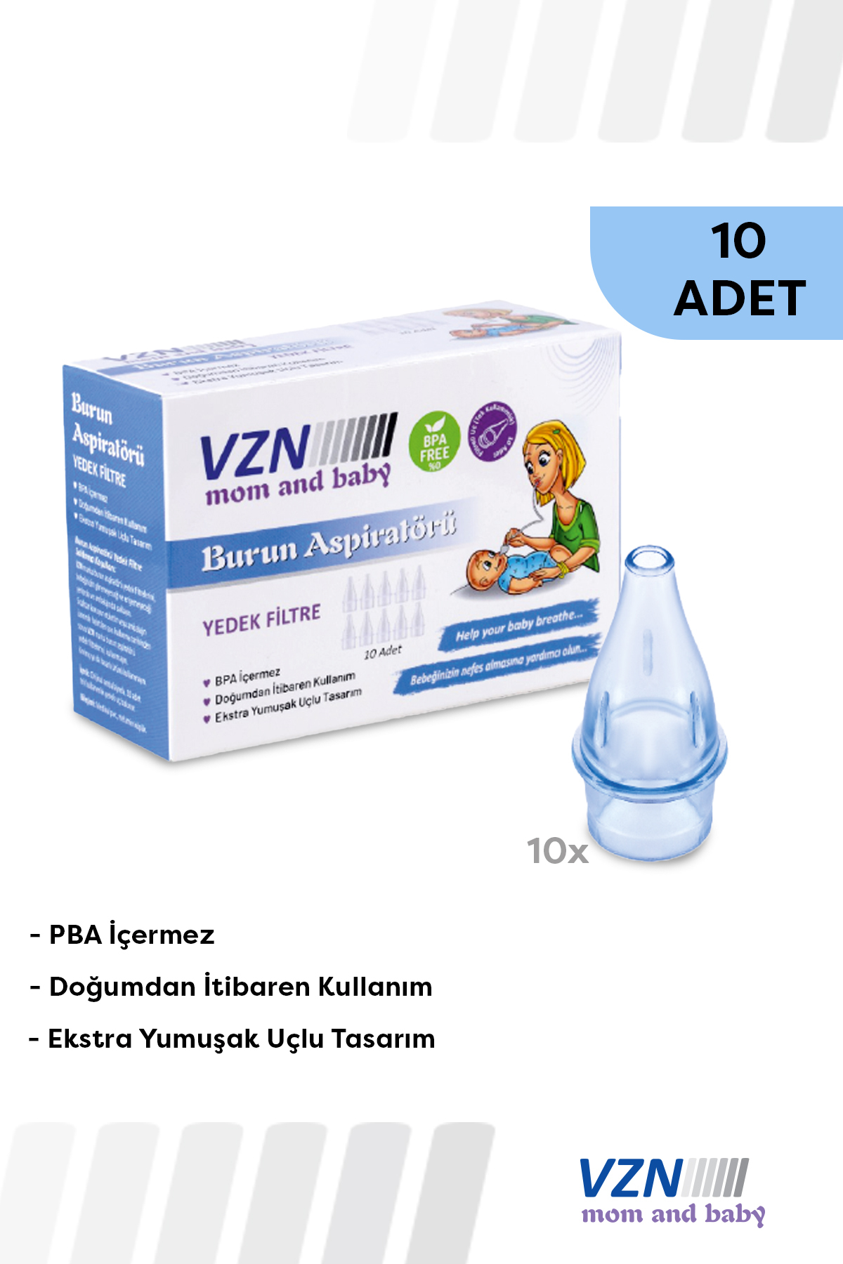 VZN Burun Aspiratörü Yedek Ucları fotoğrafı 3 (önizleme)