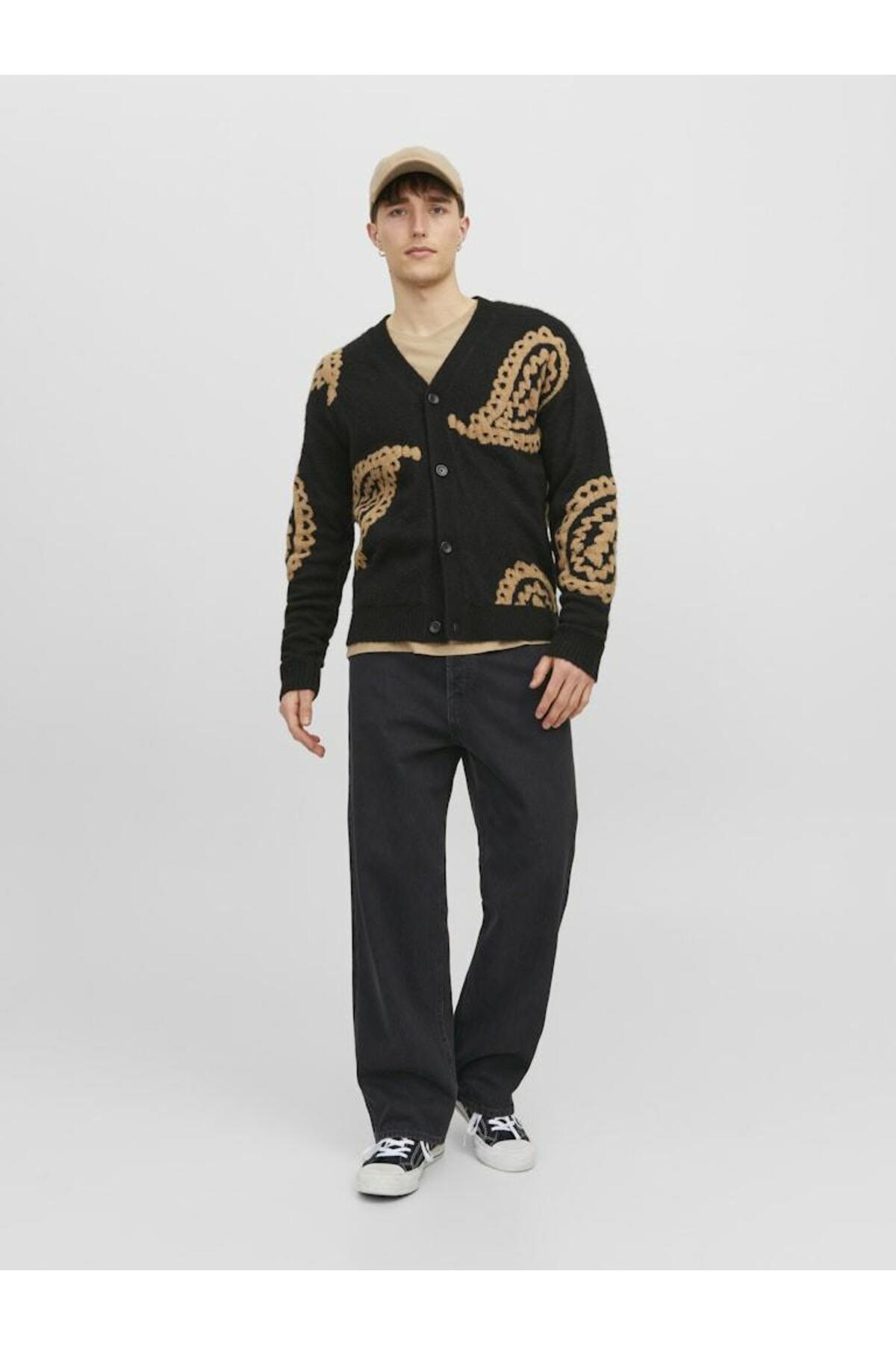 شلوار جین مردانه رنگارنگ فاق نرمال | جک اند جونز Jack & Jones 12236089-Black Deni - تصویر 6
