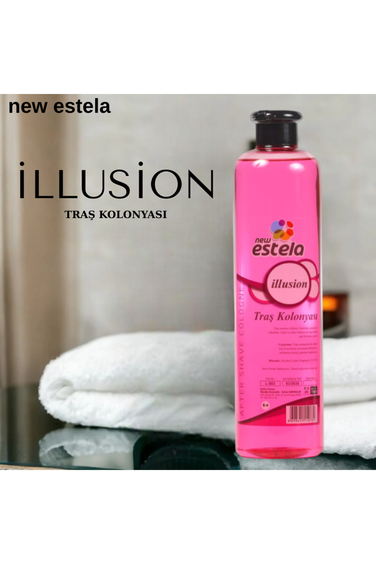 new estela TRAŞ KOLONYASI/LOSYONU, PROFESYONEL BAKIM, İLLUSİON 750ML