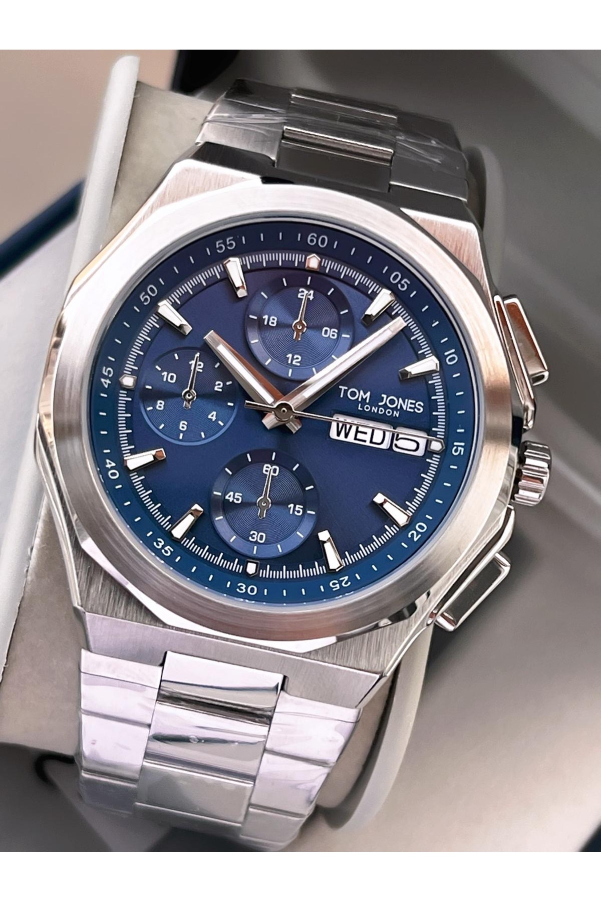 ساعت مچی مردانه با بند فولادی ضدآب ۳ اتم (بدون زنگ‌زدگی و رنگ‌پریدگی) مدل Vs.Blkt.0562