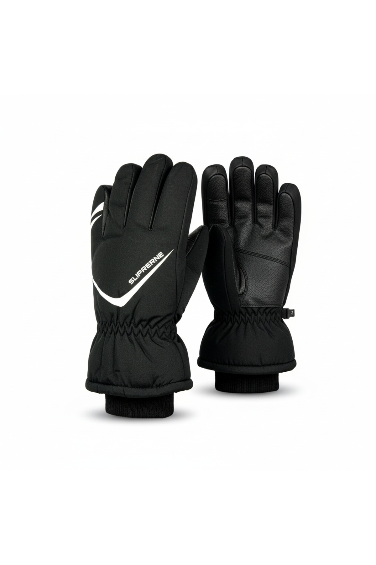 Mustran L-XL İçi Kürklü Dokunmatik Motosiklet Kayak Eldiveni | Su - Rüzgar Geçirmez Kışlık Günlük Eldiven