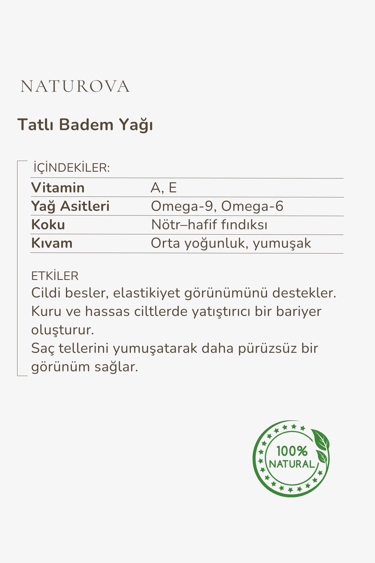 Tatli Badem Yagi Soğuk Sıkım %100 Saf 30 ml — doğal yağlar — تصویر 4 از 4