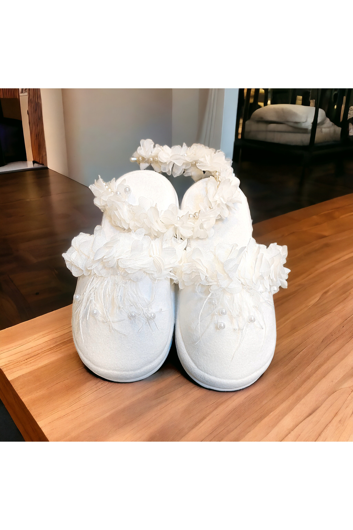 ALAZ TASARIM HOBİ Lohusa Terlik ve Taç Takımı | Konforlu & Şık Doğum Hediyesi fotoğrafı 2 (önizleme)