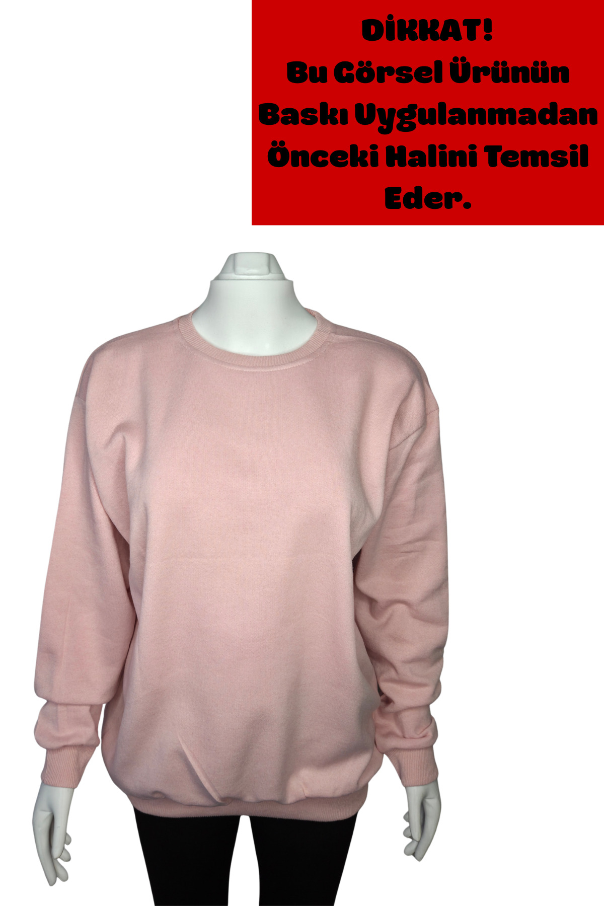 UNCİA OUTDOORS Never Baskılı Unisex Bisiklet Yaka Sweatshirt görsel 3