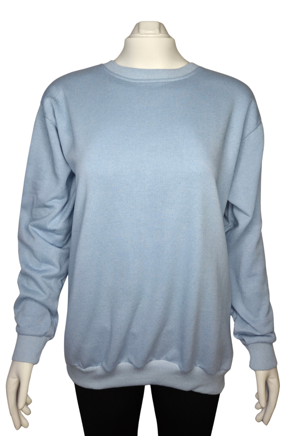 KOZİA OUTDOORS Baskısız Basic Oversize Bisiklet Yaka Şardonlu Unisex Rahat Kalıp Sweatshirt görsel 4