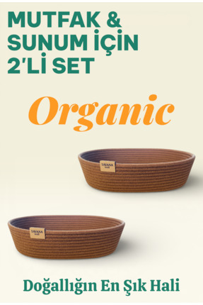 Savana Haze El Yapımı Hasır Örgü Yapısıyla Mutfakta Ekmek ve Yiyecek Servisin...