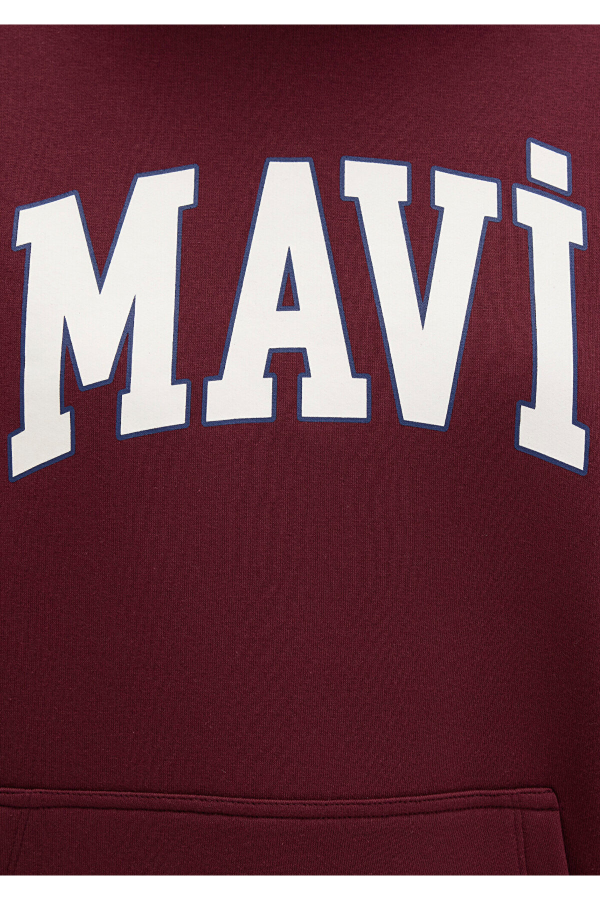 Mavi  Logo Baskılı Kapüşonlu Bordo Sweatshirt 1600361-85493 - Görsel 8