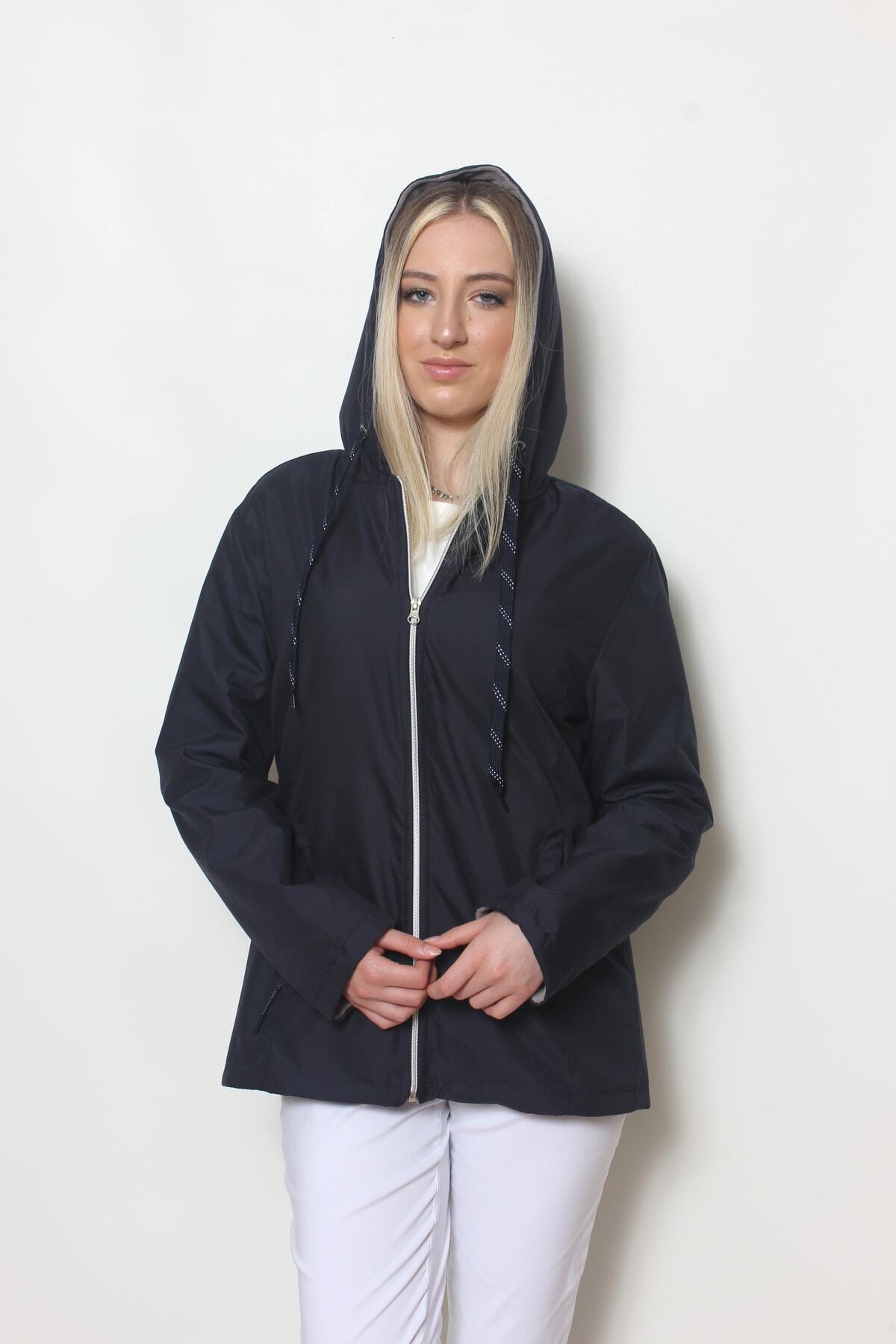 Cottoncool  Kadın Lacivert Içi Polar Mont - Görsel 6