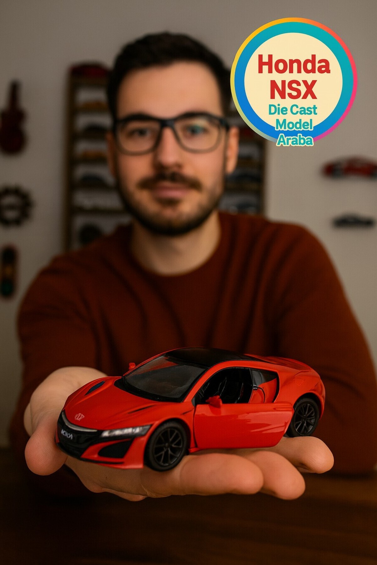 TOYFEST Uzak Doğu Serisi Honda NSX Kırmızı Açılır Kapılar DieCast TOYFEST Uzak Doğu Serisi Honda NSX Kırmızı Açılır Kapılar DieCast