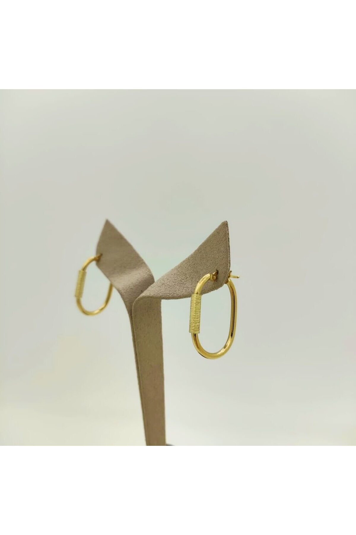 byBurak GOLD Oval Halka Küpe - KP00996