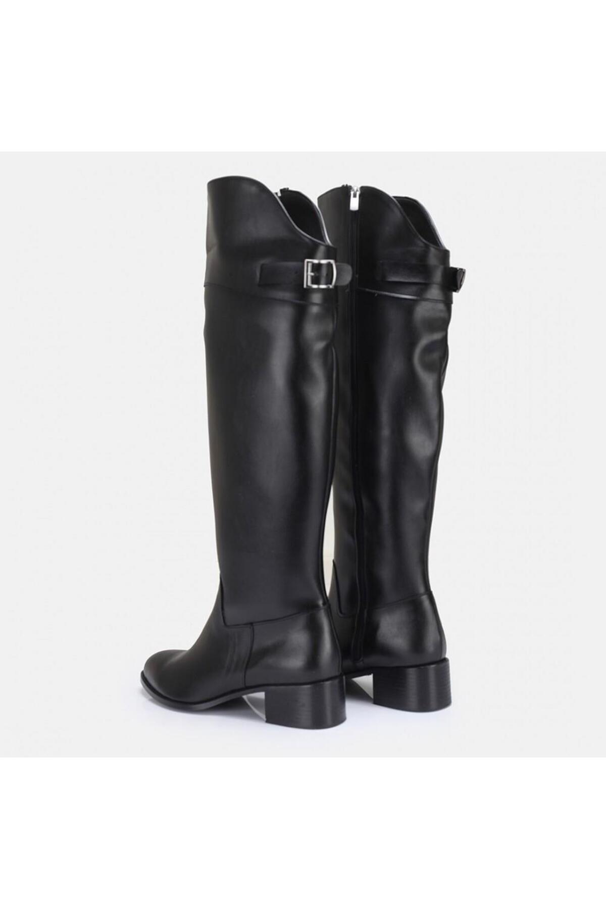 37Numara  BÜYÜK NUMARA KADIN BİNİCİ ÇİZME 41-42-43-44 SİYAH CİLT - Görsel 9