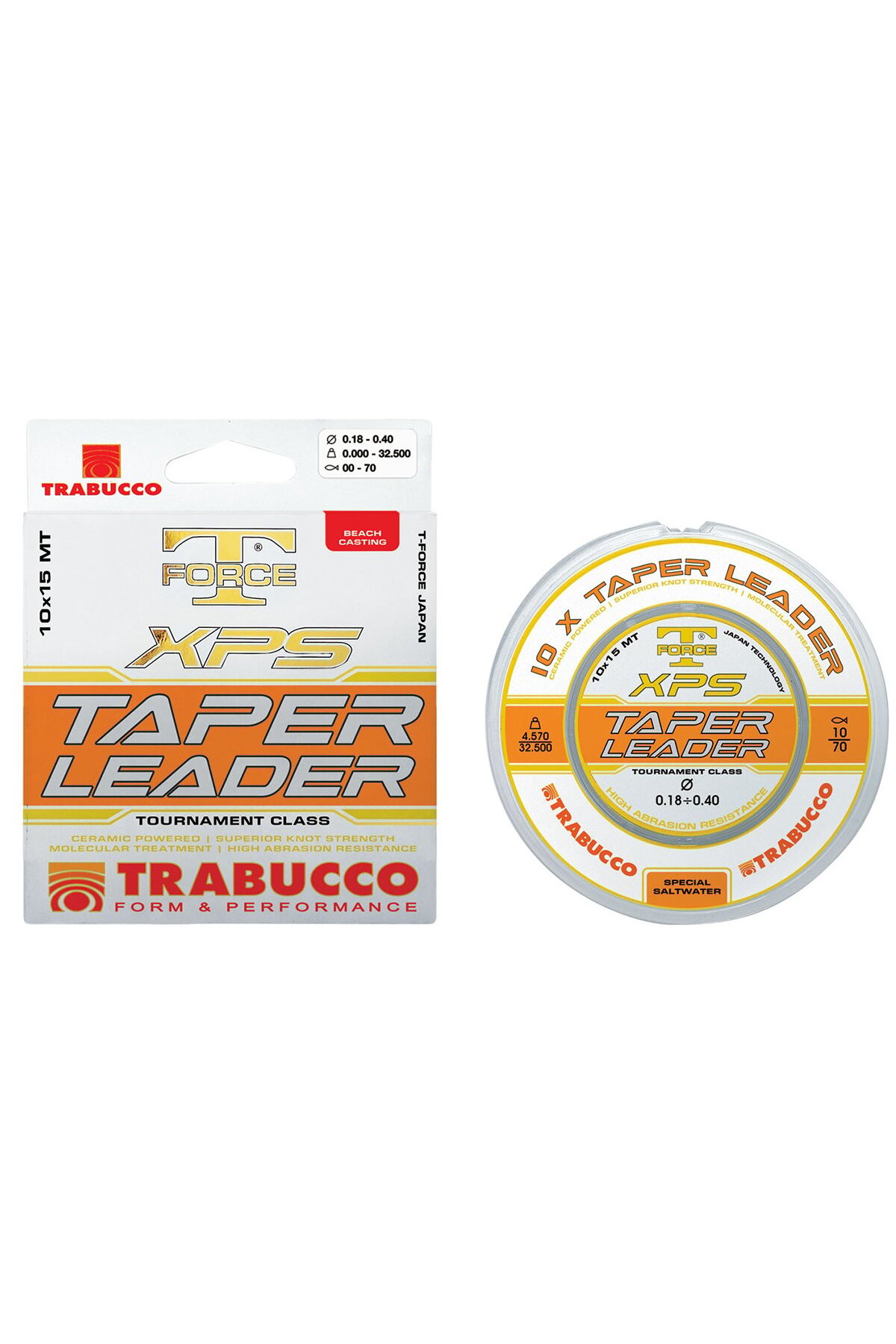 TRABUCCO XPS Taper Leader 10x15mt Surf Shock Leader 018MM-032MM