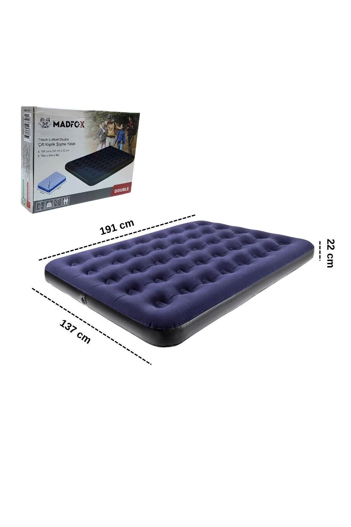 MADFOX Tritech Luftbett Çift Kişilik Şişme