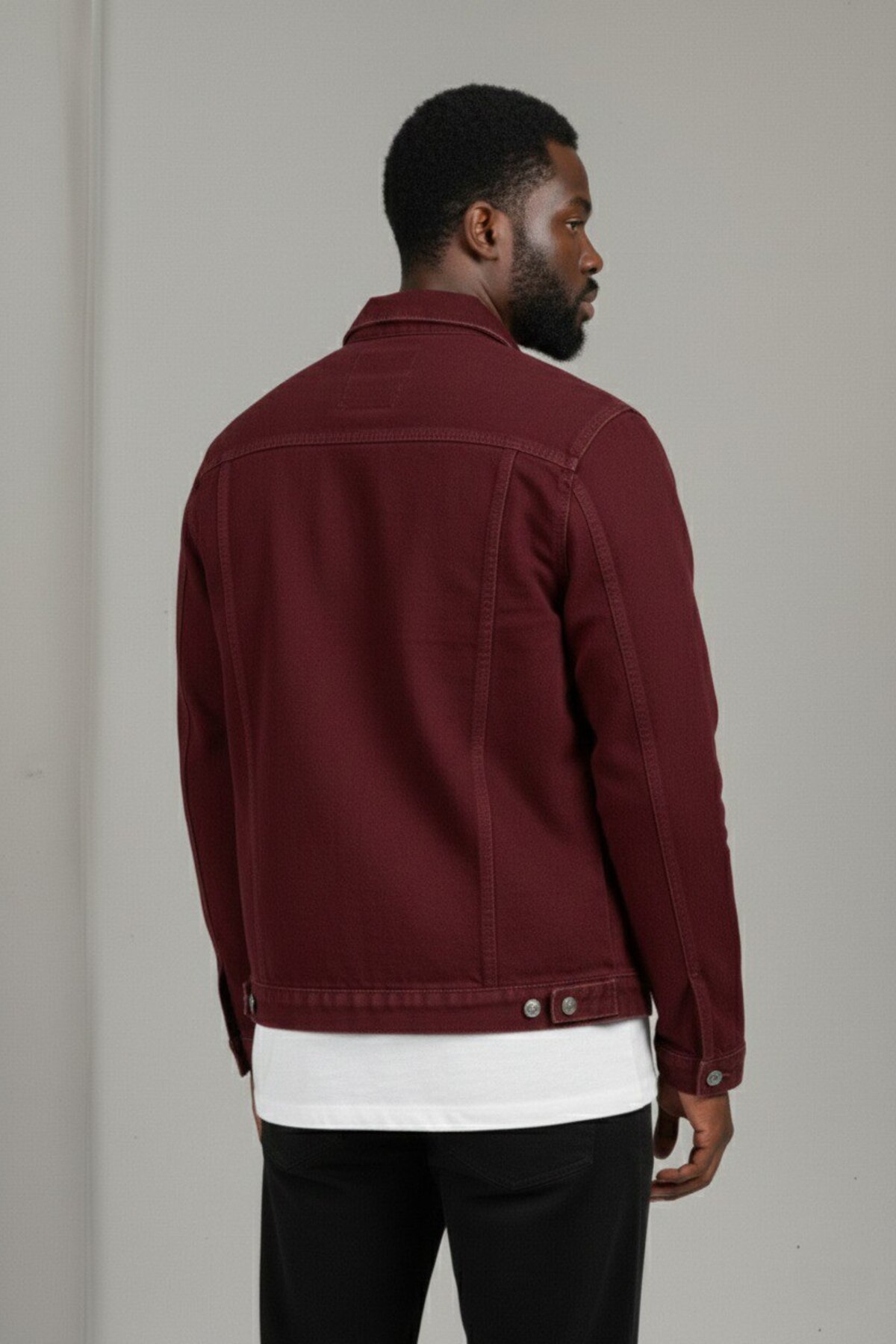 WKM  Erkek Regular Fit Rahat Kesim Çift Cepli Denim Kot Ceket - Görsel 5