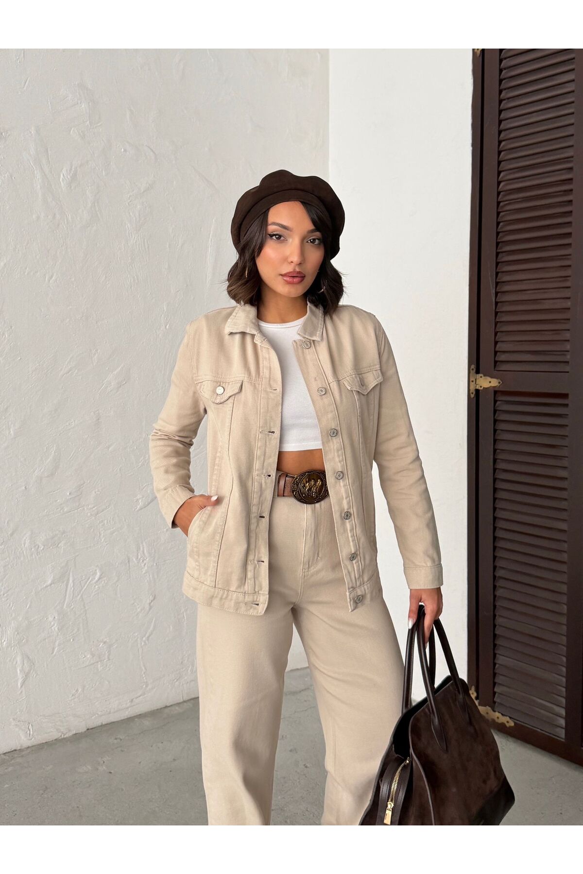 Blue Wings  FULL DÜĞME KAPAMA KETEN CEKET - Görsel 4