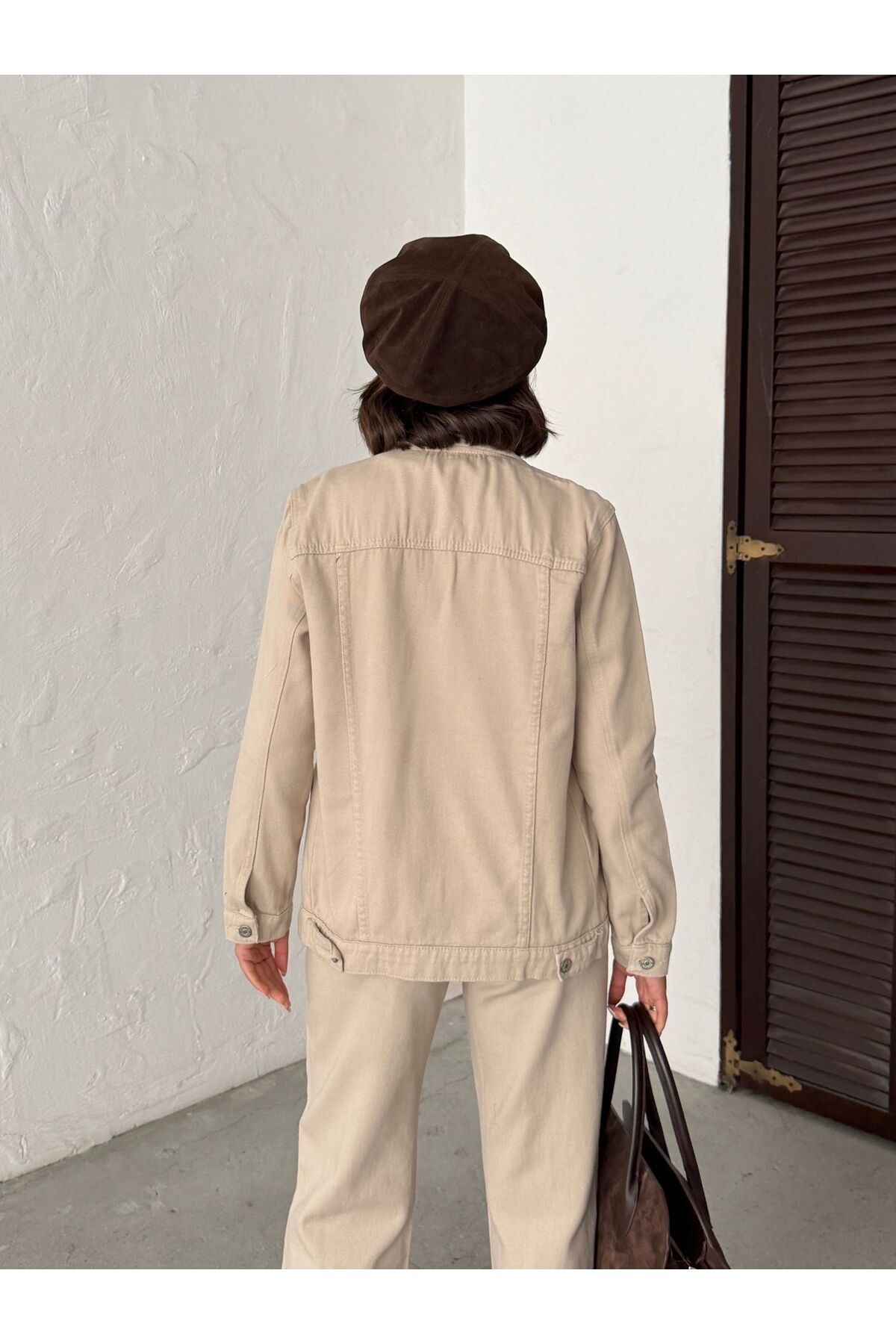 Blue Wings  FULL DÜĞME KAPAMA KETEN CEKET - Görsel 5