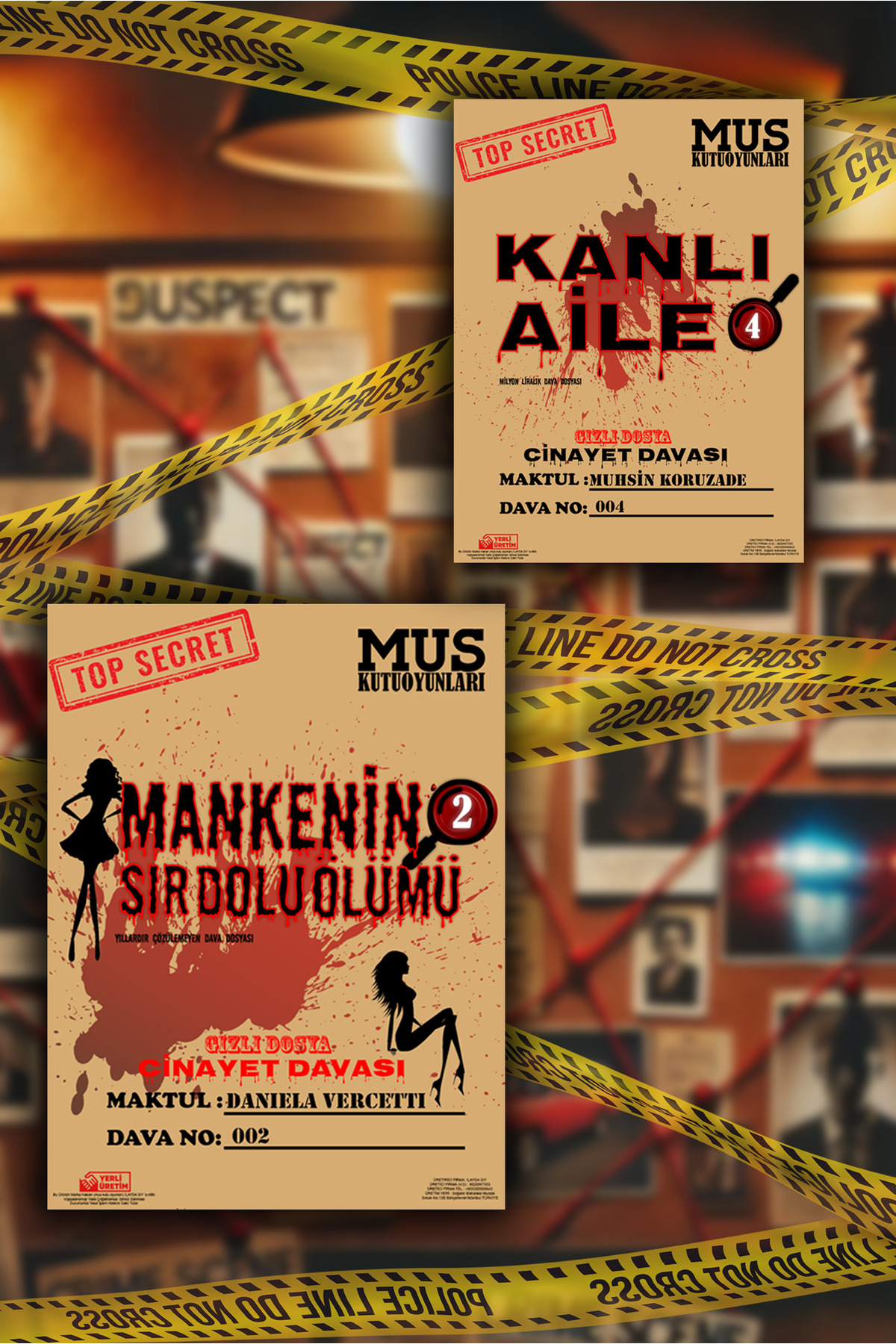 MUS Kutu Oyunları 5 Farklı Dava Tek Pakette Dedektif Oyunu Katil Kim Suçlu Bulma Kutu Oyunu Zor Seviye Dava Dosyası fotoğrafı 5 (önizleme)