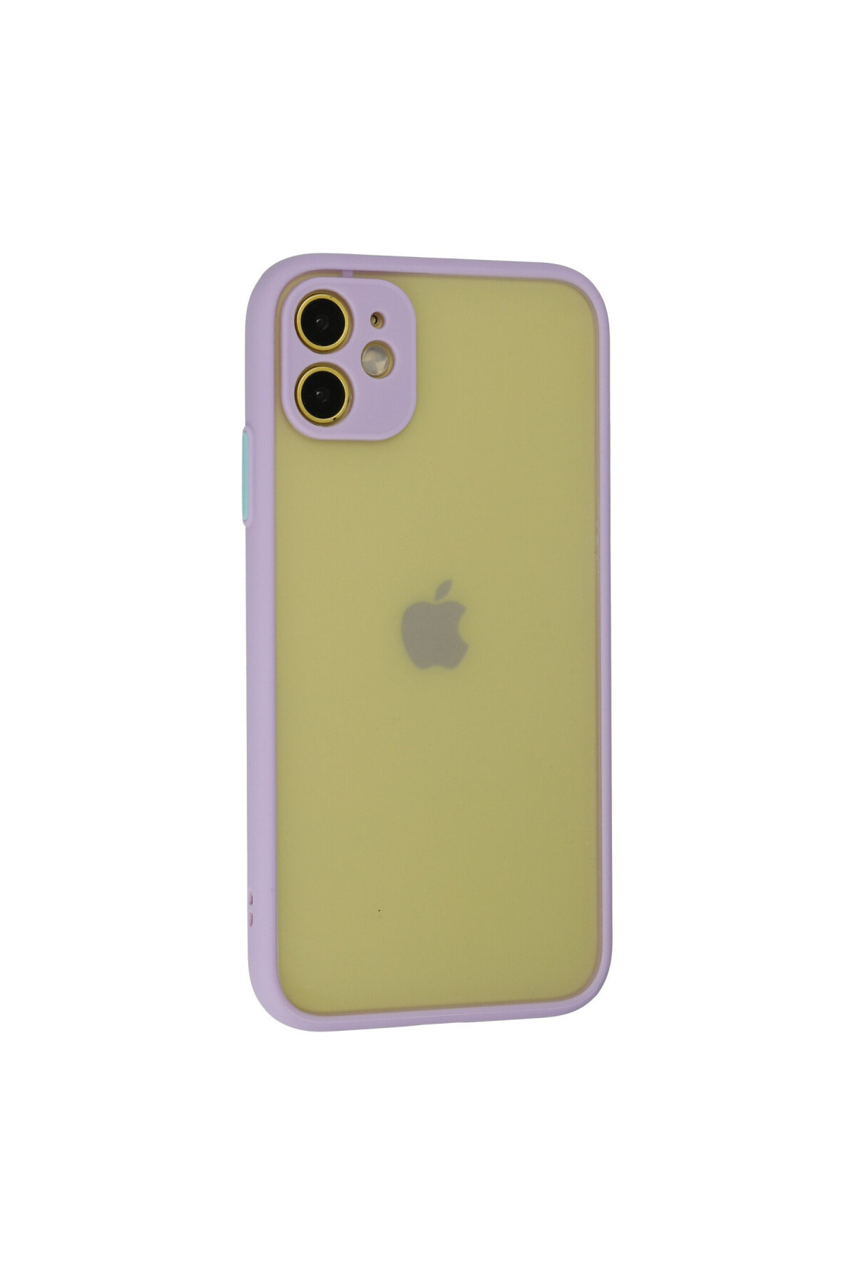 iPhone 11 İçin Uyumlu Buzlu Tasarım Renkli Tuş Mat Tasarım Sararmaz Kılıf