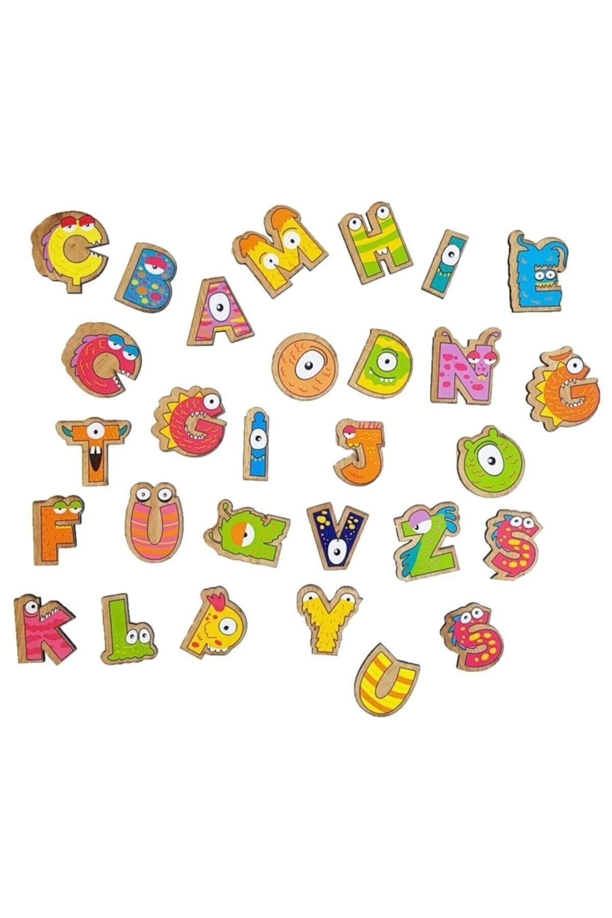 پازل چوبی آموزشی حروف الفبا – حروف رنگی – ۲۸.۵ × ۲۸.۵ سانتی‌متر