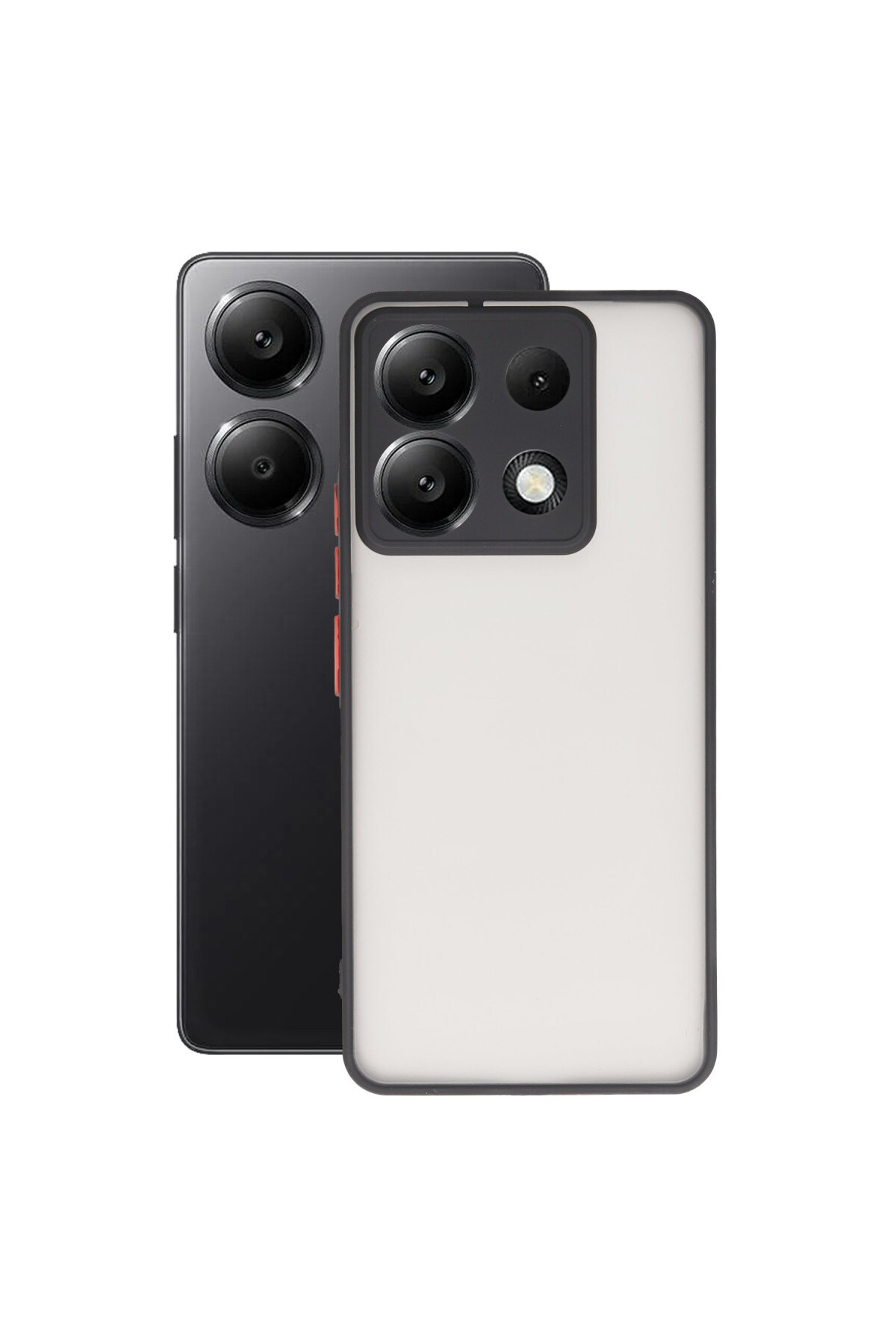 Xiaomi Redmi Note 13 5G İçin Uyumlu Buzlu Tasarım Renkli Tuş Mat Tasarım Sararmaz Kılıf