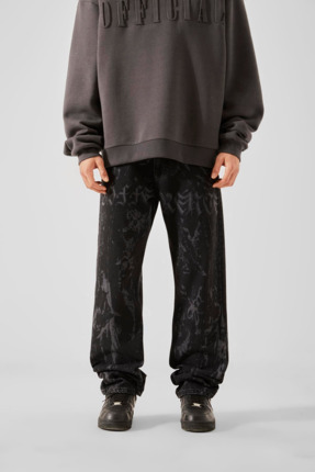 XPUPPET Full Lazer Desenli Bol Baggy Kalıp Premium Pantolon