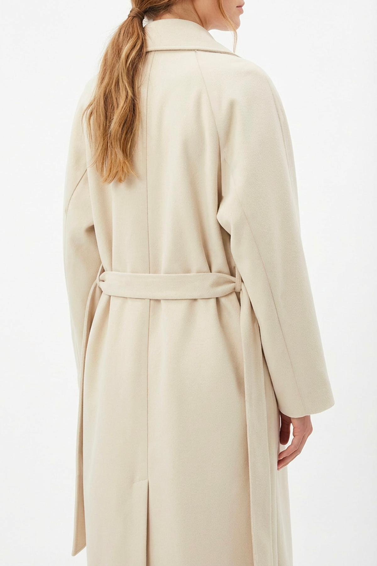 Soydan Güner  Kadın Oversize Kuşaklı Uzun Kaban (Gerçek Bedenden 2 Beden Büyük) A. Bej 2050 - Görsel 6