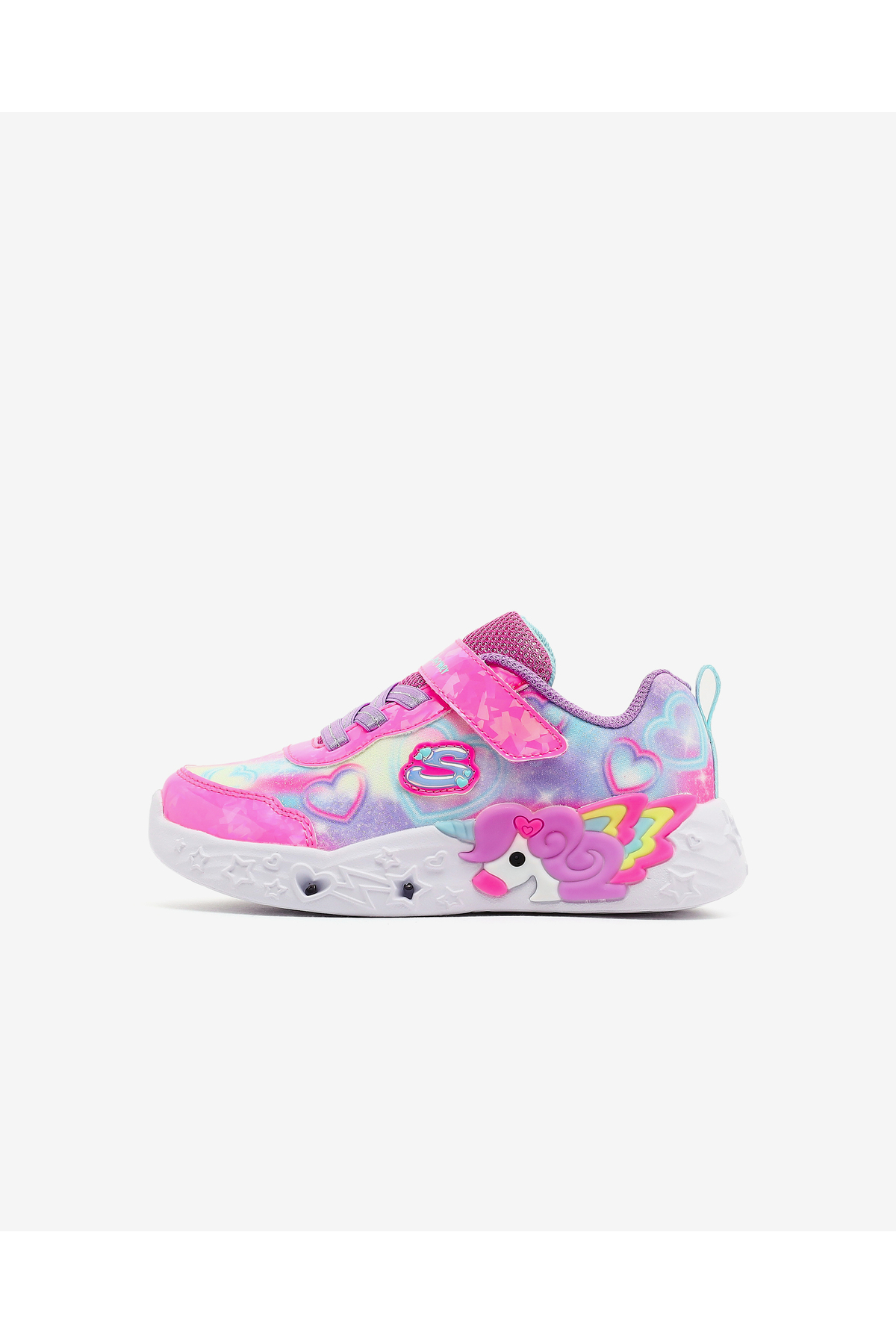 اسکچرز کفش کتانی دخترانه کوچک طرح UNICORN CHARMER LIL HEART SPARKLES مدل 303064N PKMT