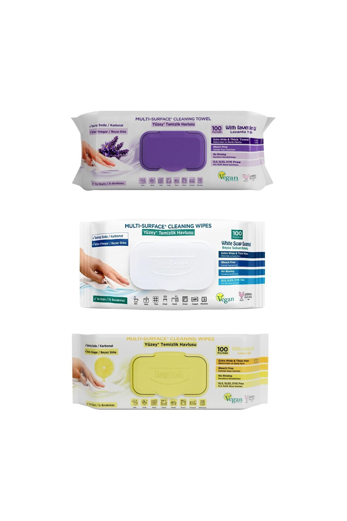 Deep Fresh Servetele pentru multi suprafete cu bicarbonat si otet - 100 buc (...