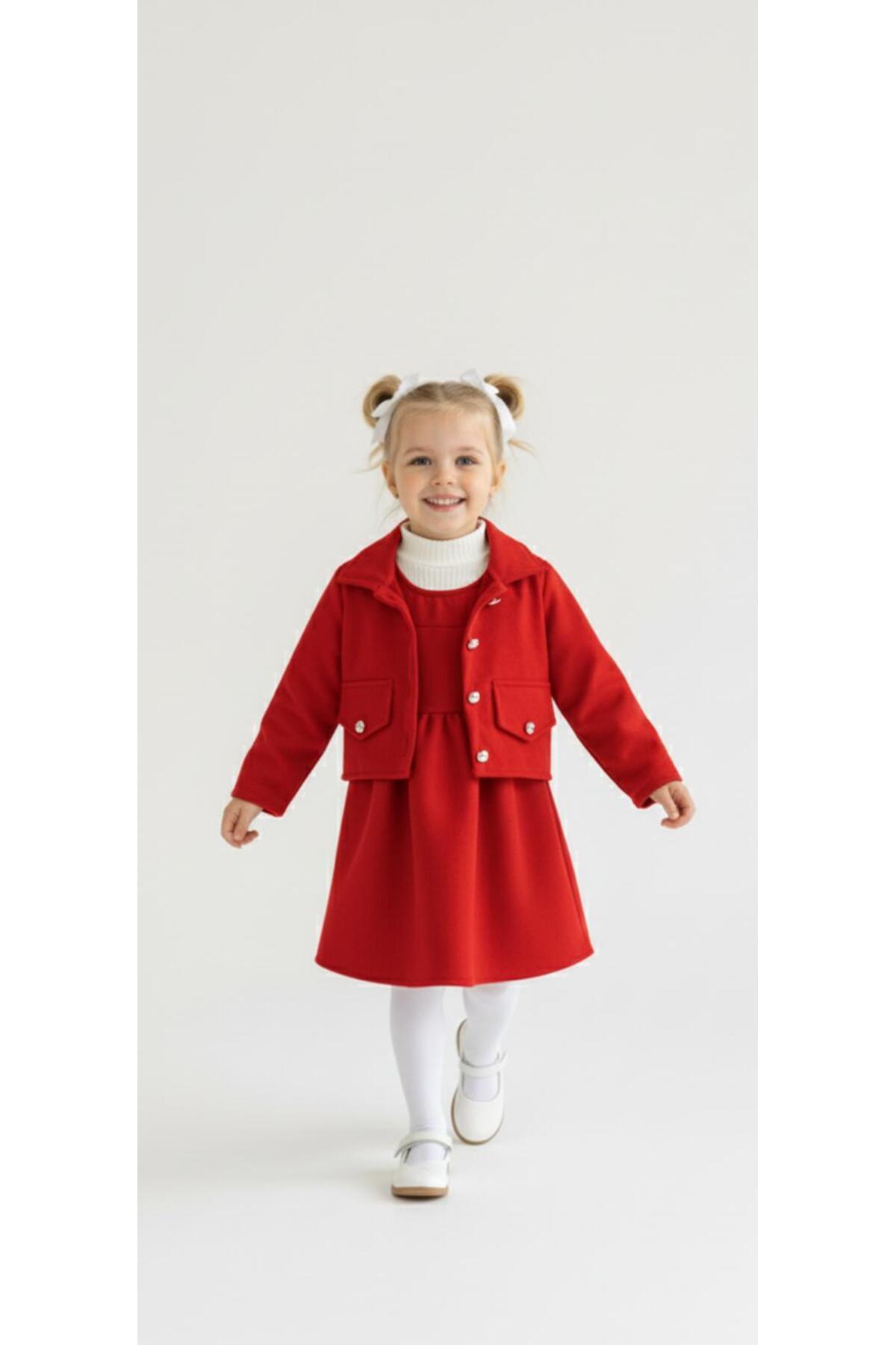 miaras baby Kız Çocuk Ceketli Jile Elbise Takım fotoğrafı 2 (önizleme)